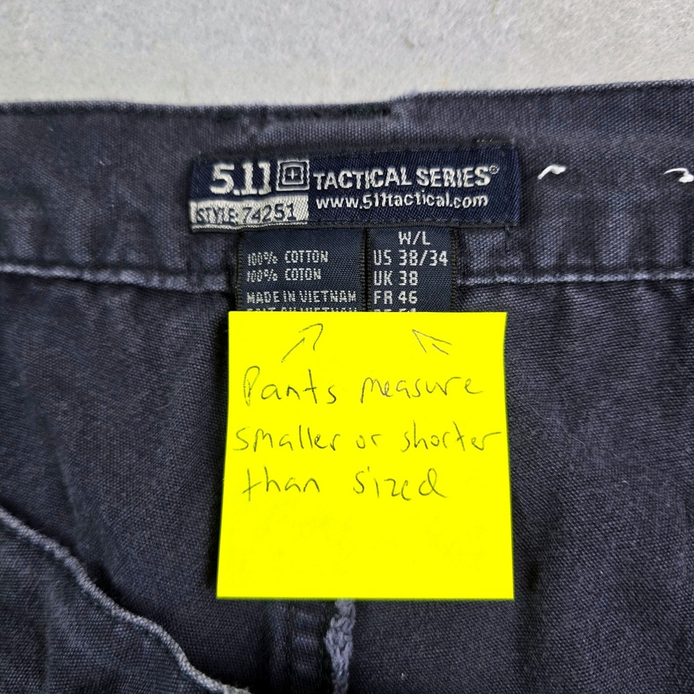 5.11 Tactical Series Cargo Pant Men 38x34 (34x32 actual) Blue Utility Distressed - Picture 10 of 14